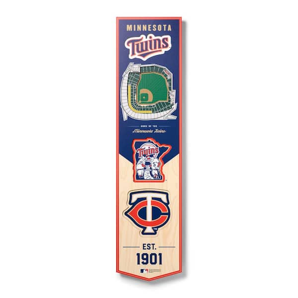  MLB Minnesota Twins Team Color and Logo Door Banner
