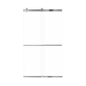 Brianna 48 in. W x 80 in. H Sliding Frameless Shower Door in Polished Chrome with Clear Glass