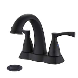 American Standard Rumson 4 deals in. Centerset 2-Handle Bathroom Faucet in Matte Black