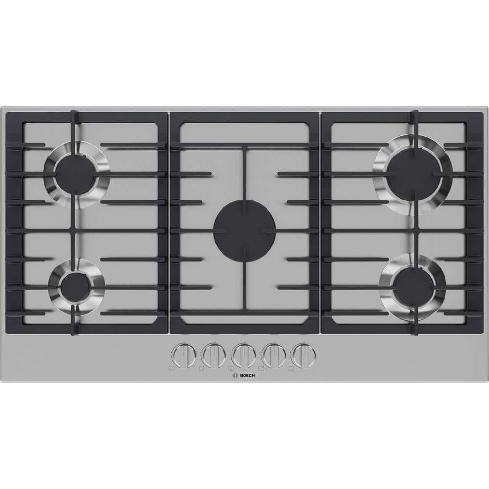 300 Series 36 in. Gas Cooktop in Stainless Steel with 5 Burners