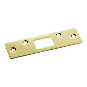 1-1/4 in. x 4-7/8 in. Polished Brass Deadbolt Door Strike