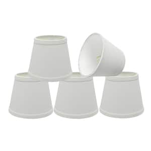 6 in. x 5 in. White Hardback Empire Lamp Shade (5-Pack)