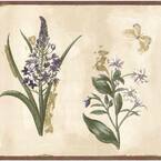 Falkirk Brin Flowers, Butterlies Yellow, White, Sage Green Wallpaper Border