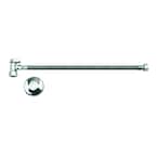 Faucet Kit: 1/2 in. Comp 1/4 Turn Angle Valve x 3/8 in. Comp x 16 in. Faucet Braided Supply Line with Flange