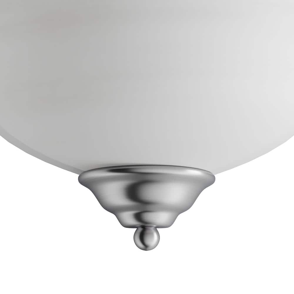 Brushed Nickel Wall Sconce with White Alabaster Glass