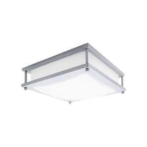 14 in. Dimmable 4000K Flush Mount Ceiling LED Light Square 1200LM CRI80