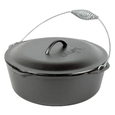 7 Qt. Cast Iron Dutch Oven with Lid and Spiral Bail Handle