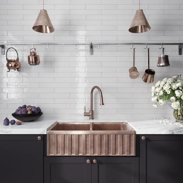 Silken 2.56 in. x 15.75 in. Ivory White Ceramic Glossy Wall and Floor Tile (15 Cases/161.4 sq. ft./Pallet)
