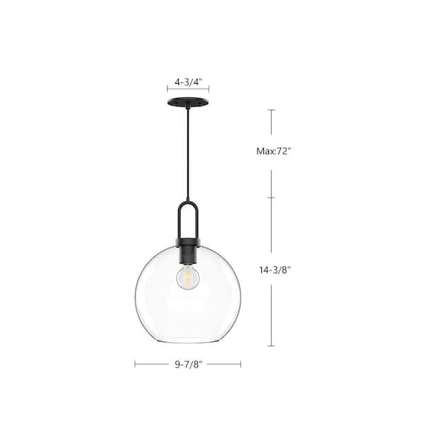 ALORA MOOD Soji 10 in. 1 Light 60-Watt Matte Black/Smoked