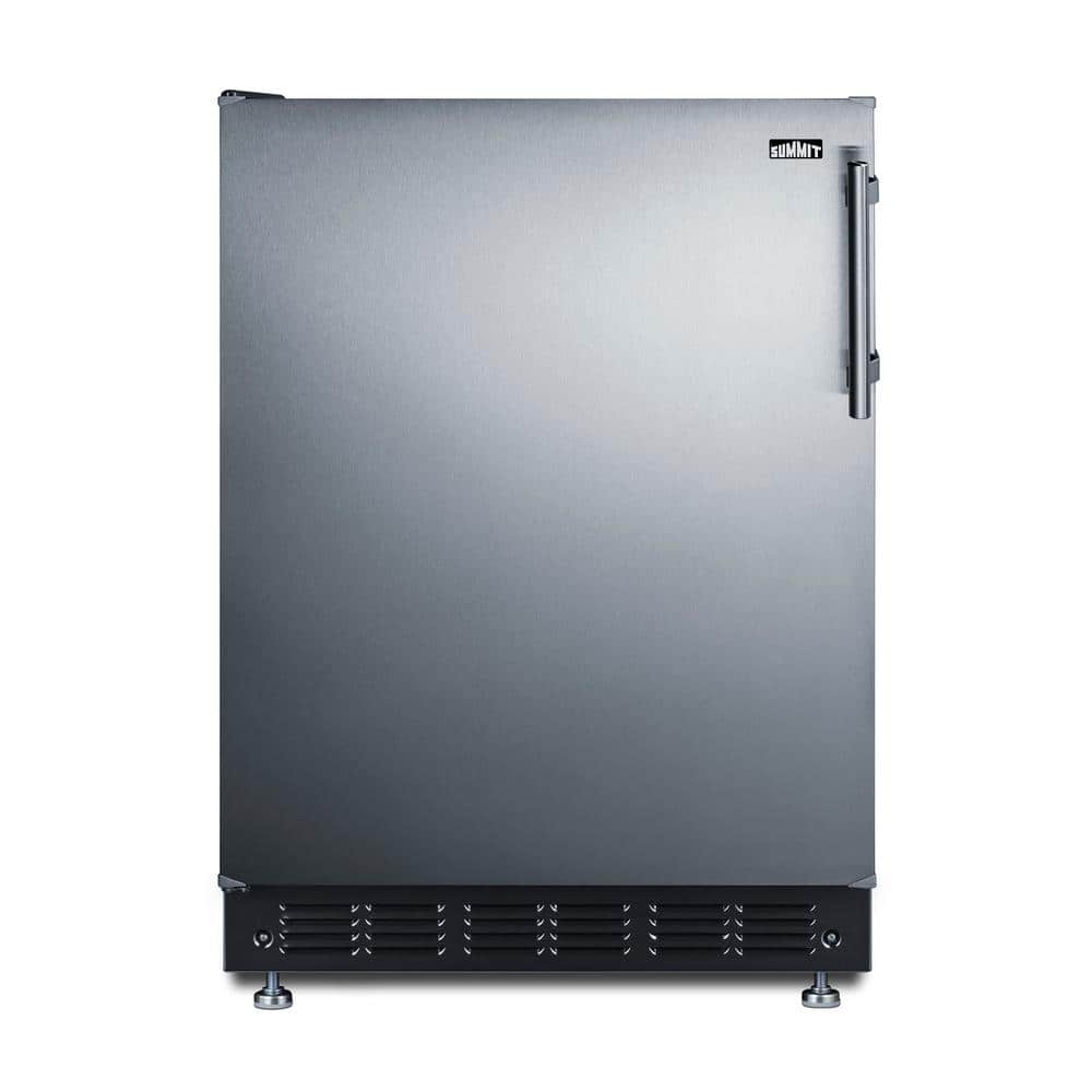 24 in. W 5.3 cu. ft. Freezerless Refrigerator in Stainless Steel