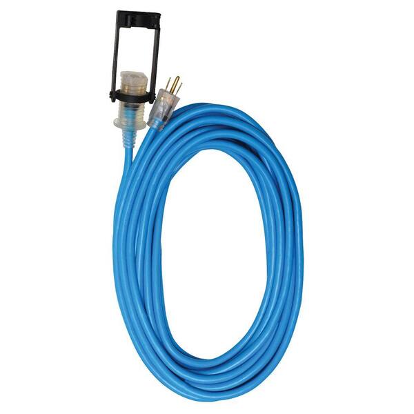 Tasco 50 ft.12/3 SJEOW All-Flex Extension Cord with E-Zee Lock and Lighted End, Blue