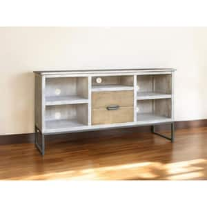 Light Gray TV Stand Fits TV's up to 70 in. with Shelves;Cabinet;Storage