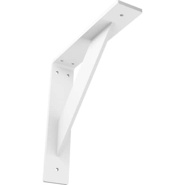 Ekena Millwork 2 in. x 10 in. x 10 in. Steel White Primer Traditional Bracket