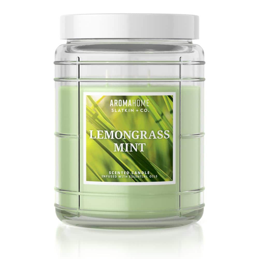 AROMAHOME BY SLATKIN & CO 16 oz. Lemongrass Mint Scented Candle