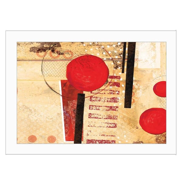 HomeRoots Charlie Circular Abstract 1-Piece Framed Wall Art 15 in. x 19 in.