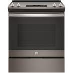 30 in. 5.3 cu .ft. Slide-In Electric Range with Self-Cleaning Oven in Slate, Fingerprint Resistant