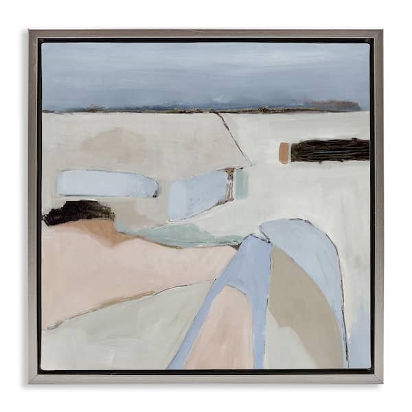 Stupell Industries Organic Neutral Landscape by Jacob Q Gray Floater Frame Abstract Graphic Art Print 18 in. x 18 in.