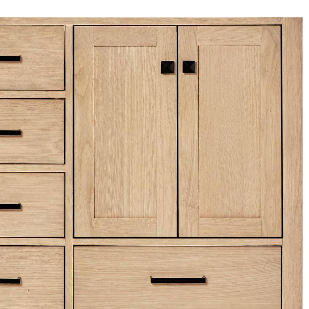 Cambridge 72" Double Sink Oak Vanity with Carrara Quartz Top