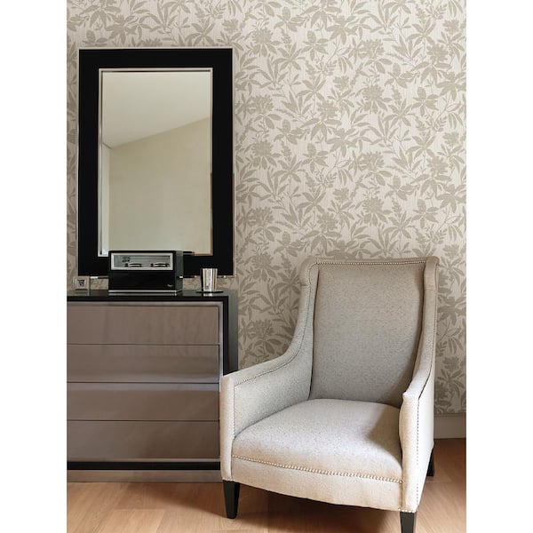 Riemann Beige Floral Vinyl Wallpaper Roll