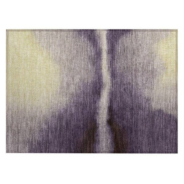 Chantille Machine Washable Indoor/Outdoor Abstract ACN2419 Plum 2 ft. x 3 ft. Accent Rug