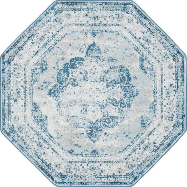 Sofia Salle Garnier Blue 6 ft. x 6 ft. Area Rug