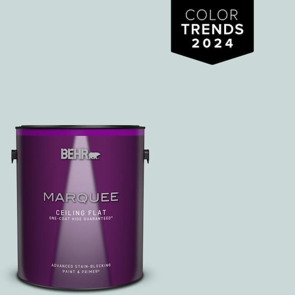 BEHR MARQUEE 1 gal. #PPU13-16 Offshore Mist One-Coat Hide Ceiling Flat Interior Paint & Primer
