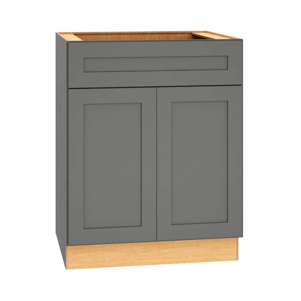 QuickShip Cottage 27 in. W x 24 in. D x 34.5 in. H in Assembled Plywood Shaker Sink Base Kitchen Cabinet in Fossil price history on PriceWatchPro