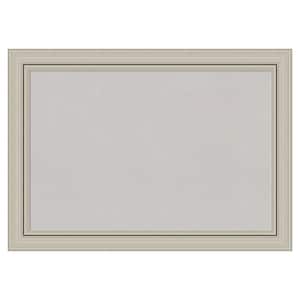 Romano Silver Narrow Wood Framed Grey Corkboard 28 in. x 20 in. Bulletin Board Memo Board