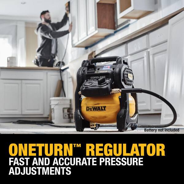 DEWALT - 2.5 Gal. 140 psi Portable 20V Cordless Air Compressor with FLEXVOLT 20V/60V MAX Lithium-Ion 6 Ah Battery