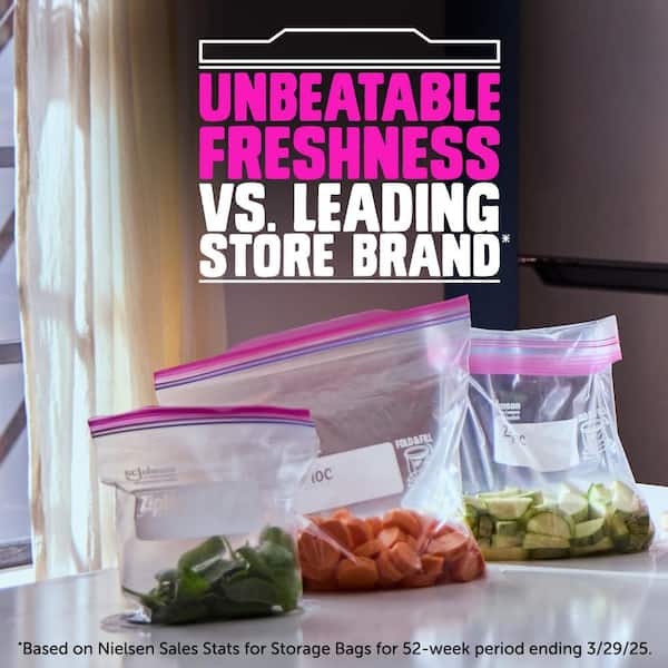 Ziploc Storage Bags with Stay Open Design for Easy Filling (1 gal