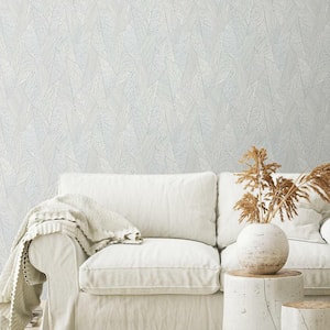 28.18 sq. ft. Grey Woven Reed Stitch Peel and Stick Wallpaper