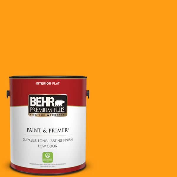 BEHR PREMIUM PLUS 1 gal. #S-G-290 Orange Peel Flat Low Odor Interior Paint & Primer