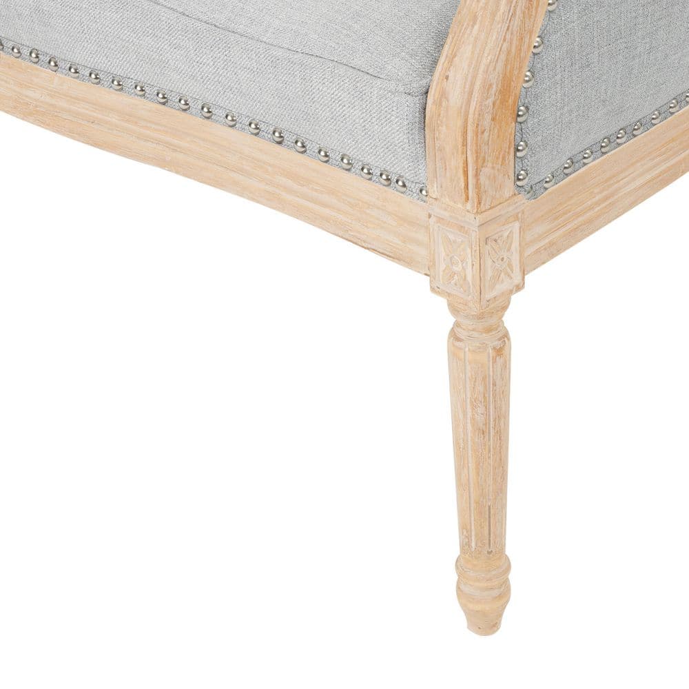 Elegant Chesterfield 49.5" Multicolor Fabric Loveseat with Nailhead Accents