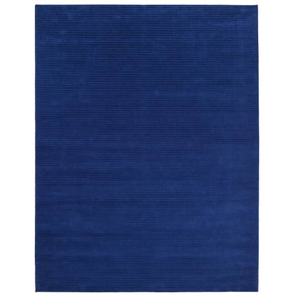 Cairo Blue 8 ft. x 10 ft. Solid Indoor Area Rug