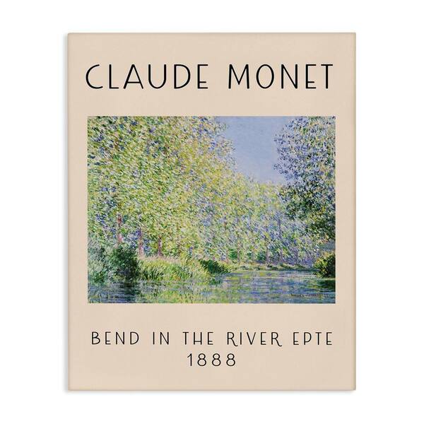Stupell Industries Classic River Bend Monet by Daphne Polselli Unframed Nature Graphic Art Print 48 in. x 36 in.