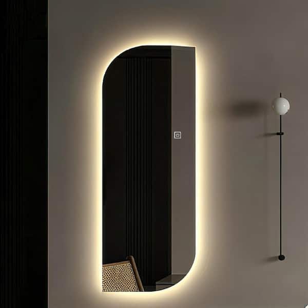 SUNRINX 65 x 21 Inch LED Full-Length Frameless Wall Mirror