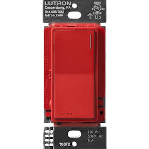 Sunnata Switch, for 6A Lighting or 3A 1/10 HP Motor, Single Pole/Multi Location, Signal Red (ST-6ANS-SR)