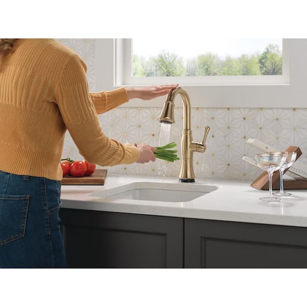 Delta Cassidy Gold Touch2O with Touchless Technology Single Handle