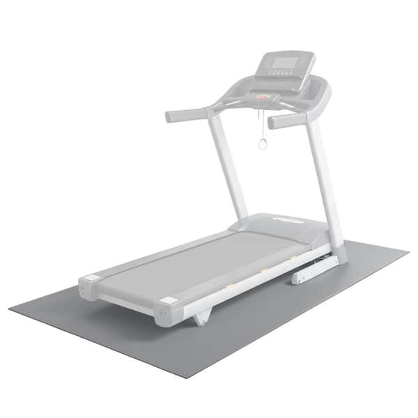 TFS-124 Gray 48 in. W x 90 in. L 0.2 in. Thick Rubber Exercise Treadmill Mats (30 sq. ft.)