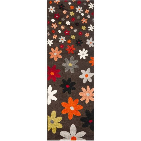 SAFAVIEH Porcello Brown/Multi 2 ft. x 7 ft. Runner Rug