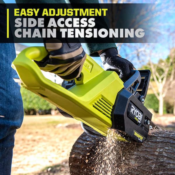 RYOBI - ONE+ HP 18V Brushless Whisper Series 12 in. Battery Chainsaw w/ Extra Chain, Bar & Chain Oil, 6.0 Ah Battery & Charger