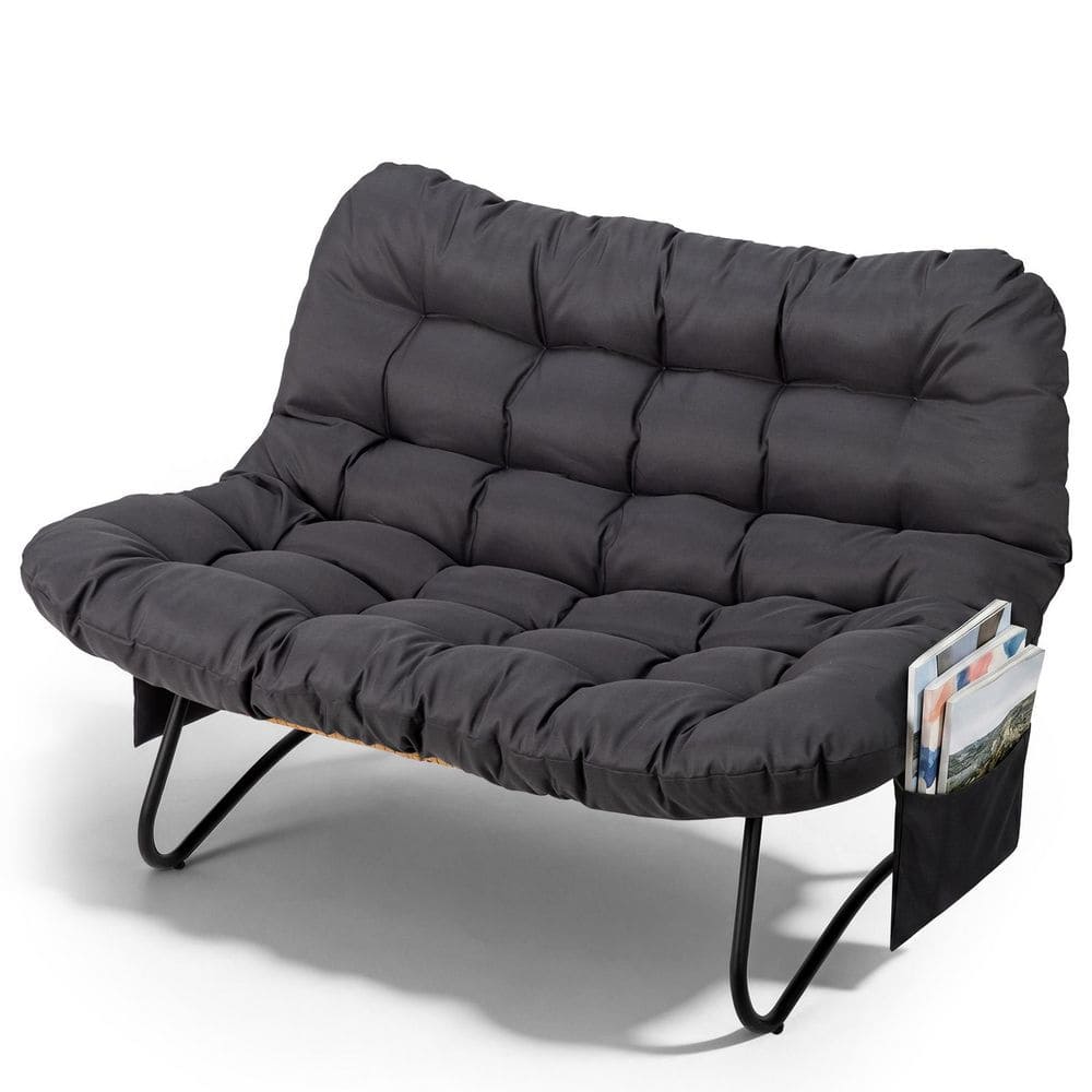Oversized Metal Outdoor Papasan Loveseat with Cushion price history on PriceWatchPro