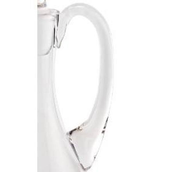 Clear European Mouth-Blown Crystal Glass Pitcher, 42 oz