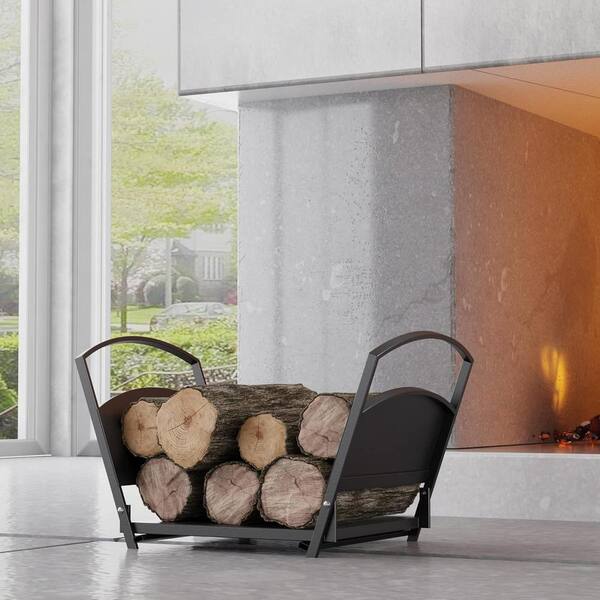 18 in. W Indoor, Outdoor Heavy Duty Steel Folding Firewood Rack