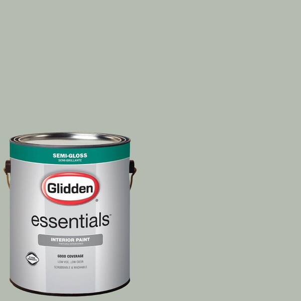 Glidden Essentials 1 gal. #HDGCN14D Green Smoke Semi-Gloss Interior Paint