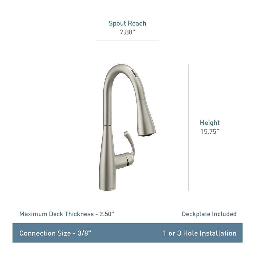 Essie Stainless Steel Touchless Smart Kitchen Faucet with Pull-Out Spray