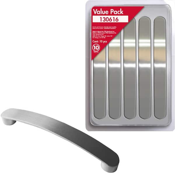 Rish 5.04 in. Satin Nickel Cabinet Center-to-Center Pull (10-Pack)-DISCONTINUED
