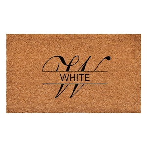 White Personalized Doormat 24" x 48"