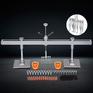 Dent Pull Lever Bar Kit Fit 33 in. Car Body Dent Pulling Aluminum Alloy 6 Hooks Screw Handle for Workshop Factory