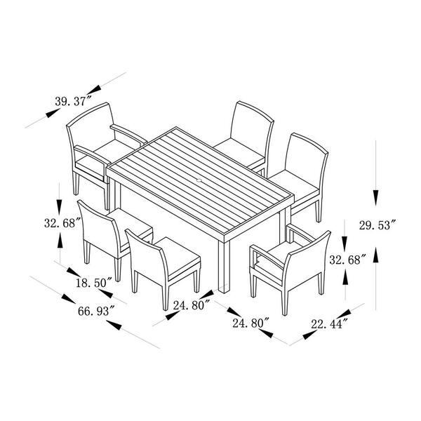 sutton 7 piece patio set